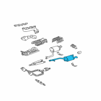 OEM Lexus Exhaust Tail Pipe Assembly Diagram - 17440-50902