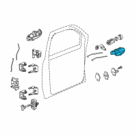 OEM Buick Handle Asm-Rear Side Door Inside *Ebony Diagram - 25965491