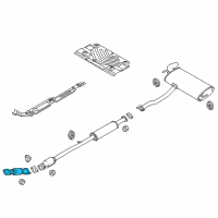 OEM Hyundai Front Muffler Assembly Diagram - 28610-2S830