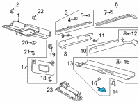 OEM Ford Explorer Reading Lamp Assembly Diagram - LB5Z-13776-AF