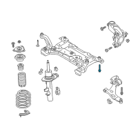 OEM Lincoln Engine Cradle Rear Bolt Diagram - 7N5Z-00812-A