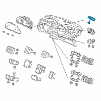 OEM 2017 Honda Odyssey Switch Assembly, Hazard Diagram - 35510-TK8-A01