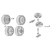 OEM Buick Wheel Nut Cap Diagram - 10194308