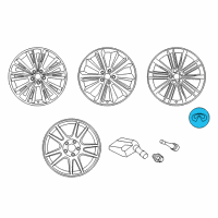 OEM Infiniti "20-inch, Split 5-spoke Aluminum-alloy Wheel". 20-inch, Split 5-spoke Aluminum-alloy Wheel 20 Center Cap Diagram - 40343-1CA4A