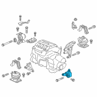 OEM 2013 Honda Odyssey Rubber Assy., Transmission Mounting Diagram - 50850-TK8-A01