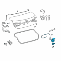 OEM Lexus Luggage Closer Assembly Diagram - 64650-06010