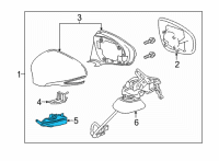 OEM Lexus Lamp Assembly, Side Turn Diagram - 81740-50090