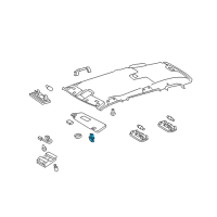 OEM Toyota Camry Sunvisor Holder Diagram - 74348-33040-B0