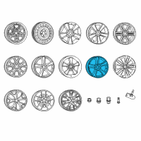 OEM Dodge Aluminum Wheel Diagram - 5PE921XFAB