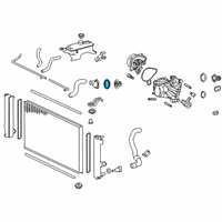 OEM Lexus GS300 Gasket, Water Inlet Diagram - 16325-36051