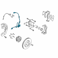 OEM Hyundai Sensor Assembly-Abs Front Wheel , R Diagram - 95671-D3000