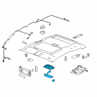 OEM Chevrolet Dome Lamp Assembly Diagram - 25850225