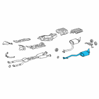 OEM Lexus Exhaust Tail Pipe Assembly, Left Diagram - 17440-31160