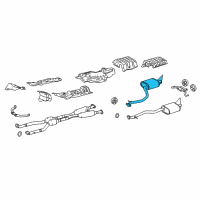 OEM Lexus Exhaust Tail Pipe Assembly Diagram - 17430-31C80