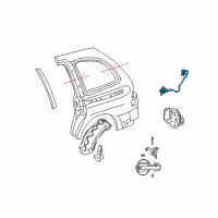 OEM Mercury Monterey Release Cable Diagram - 6F2Z-17264A00-AA