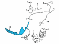 OEM Chevrolet Express Power Steering Cooler Tube Diagram - 84190384