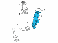 OEM Honda CR-V COOLER COMP, EGR Diagram - 18720-6W0-H01