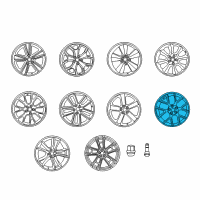 OEM Dodge Aluminum Wheel Diagram - 6MN94RNWAA