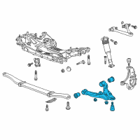 OEM 2018 Chevrolet Corvette Front Lower Control Arm Assembly Diagram - 23490421