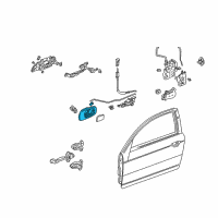 OEM Honda Civic Handle Assembly, Driver Side Inside (Graphite Black) Diagram - 72160-S5P-A01ZA