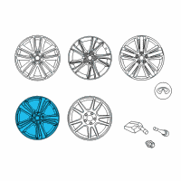 OEM Infiniti Q50 19-inch Split 5-spoke Bright Wheel (includes center cap), Front / Rear 19 x 8.5 with 50mm offset (1-piece) Diagram - 999W1-J2019
