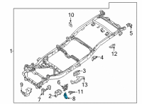 OEM Nissan Frontier Bracket Assembly-Front Bound Bumper, LH Diagram - E0441-EZ0MA
