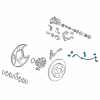 OEM 2012 Honda Civic Sensor Assembly, Left Rear Diagram - 57475-TR0-013