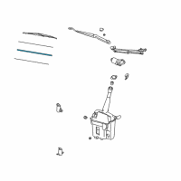 OEM Toyota Blade Assembly Refill Diagram - 85214-01011