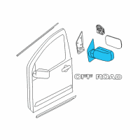 OEM Nissan Mirror Assembly-Outside LH Diagram - 96302-9BC9B