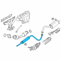 OEM Nissan Exhaust, Sub Muffler Assembly Diagram - 20300-ET000