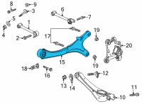 OEM Chevrolet Tahoe Trailing Arm Diagram - 84591015