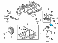 OEM Ford Oil Cooler O-Ring Diagram - BE8Z-6L621-A