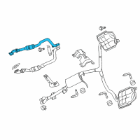 OEM 2020 Dodge Charger Front Catalytic Converter And Pipe Diagram - 68038396AH