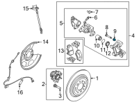 OEM Kia Cadenza Boot-Guide Rod Diagram - 581641H000