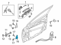 OEM Hyundai Hinge Assembly-Front Door, RH Diagram - 79320-2V000