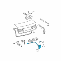 OEM Lexus Luggage Compartment Door Lock Assembly Diagram - 64600-53060