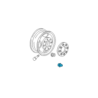 OEM GMC K2500 Suburban Wheel Nut Cap Diagram - 15646250