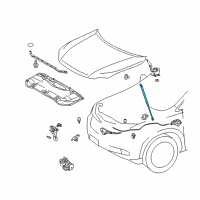 OEM Hood Support Assembly, Right Diagram - 53440-0W200