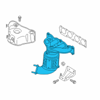 OEM Kia Exhaust Manifold Catalytic Assembly Diagram - 285102GBB0