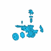 OEM GMC Sierra Water Pump Assembly Diagram - 12685257