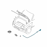 OEM Nissan Frontier Cable Assembly-Hood Lock Diagram - 65620-3S500
