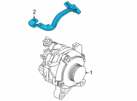 OEM Ford Alternator Mount Bracket Diagram - 2L1Z-10153-CA