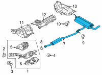 OEM Nissan Rogue MUFFLER Assembly-Exhaust, Main Diagram - 20100-6RR4A