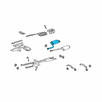 OEM Lexus Exhaust Tail Pipe Assembly Diagram - 17430-38560