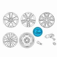 OEM Lexus RC350 Ornament Sub-Assy, Wheel Hub Diagram - 42603-53110