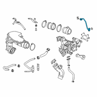OEM Honda Accord Pipe, Turbocharger Oil Feed Diagram - 15530-6B2-A00