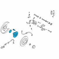 OEM Infiniti Rear Axle Hub Assembly Diagram - 43200-2Y000