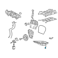 OEM Chevrolet Silverado Lower Oil Pan Drain Plug Diagram - 12713651