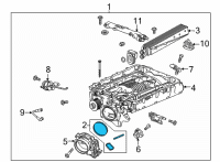 OEM Chevrolet Silverado Supercharger Gasket Set Diagram - 12639086