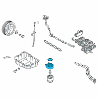 OEM Kia Sorento Cooler Assembly-Engine Oil Diagram - 264102G101